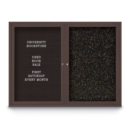 United Visual Products Corkboard, 72"x36", Cobalt Accent/Gold UV433H-GOLD-COBACC